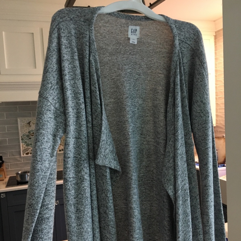 Gap kids heathered gray cardigan